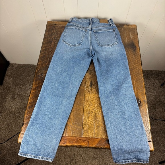 Madewell Perfect Vintage Straight Jeans Size 26 Distressed Medium Wash Denim - Picture 10 of 14